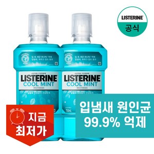 리스테린 쿨민트 구강청결제, 750ml, 2개