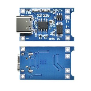 리튬배터리 충전 모듈 보호회로 내장형 MICRO USB C TYPE C타입 아두이노 18650, 1개