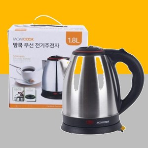 맘쿡 스텐 무선 포트 1.8L 329474, 1개