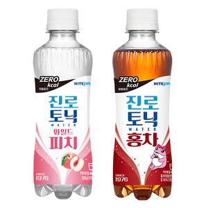 진로 토닉워터 (와일드피치 12개 + 홍차제로 12개), 24개, 300ml