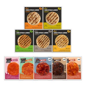 [햇살닭] 닭가슴살 스테이크 맛보기 10종, 10개, 100g