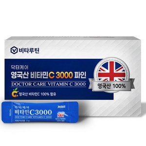 비타루틴 닥터케어 영국산비타민C 3000mg 파인 100포 고함량씨, 1개, 300g