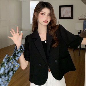 지고다그 여성 더블버튼 반팔 블레이저 자켓 여름 캐주얼 룩 자켓 반팔자켓 WY73280