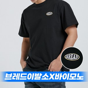 M~6XL [브레드이발소 X 바이모노] 모노 브레드 SOP 반팔티 남자 빅사이즈 반팔 남성 여름 캐릭터 티셔츠 화이트 네이비 블랙 M L XL 2XL 3XL 4XL 5XL 6XL