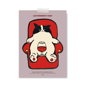 [POSTER] LAZY WHISKERS' CHAIR 게으른수염 고양이 포스터