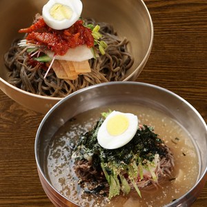 [동해막국수] 40년 강릉맛집 비빔막국수+물막국수 2인분 (비막1+물막1), 1세트