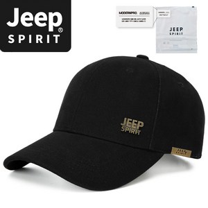 JEEP SPIRIT 스포츠 캐주얼 야구 모자, 블랙, 1개