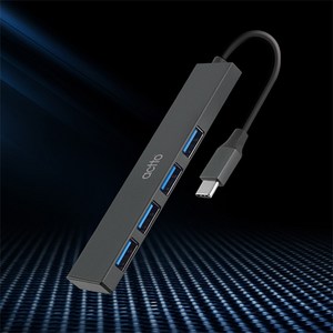 엑토 C타입 4포트 USB 3.2 Gen1 멀티 허브 HUB-46, 그레이, 1개