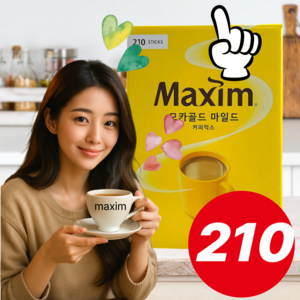 [아일라몰]MAXIM 믹스커피 210(1개)모카골드 마일드, 12g, 1개, 210개입