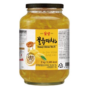 꽃샘 꿀 유자차 S, 2kg, 1개입, 4개