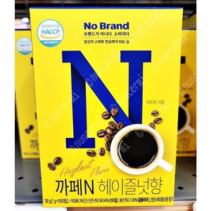 노브랜드 카페N 헤이즐넛향 커피 NOBRAND CAFEN HAGELNUT FLAVOUR COFFEE, 한 통, 1개, 100g, 100개입, 1g