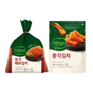 비비고 포기배추김치 1.8Kg+총각김치 400g