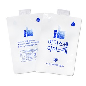 아이스원 엄지 수지없는 아이스팩 반제품 12x17cm 1000매 + 물주입기, 1개