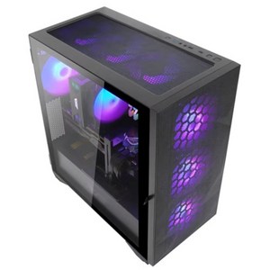 일반PC 컴퓨터케이스 DLX21 RGB MESH 강화유리(블랙), DLX21 MESH 블랙, 1개