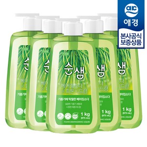 순샘 베이킹소다 피톤치드향 용기 일반주방세제, 975ml, 5개