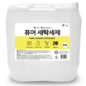 지오클린 퓨어 세탁세제 대용량 20L 강력세척, 1개