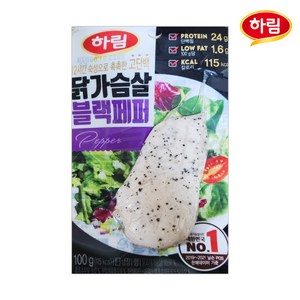 하림 닭가슴살블랙페퍼 100g 5봉, 5개