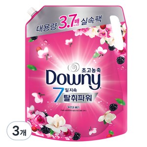 다우니 7일 탈취파워 초고농축 섬유유연제 목련과베리 리필, 2.6L, 3개