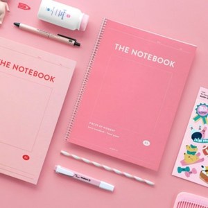 아이코닉 Basic notebook 라인노트 줄지공책 라인공책 공부노트 과목공책 필기노트 수학노트, 1개, 04 Puple pink