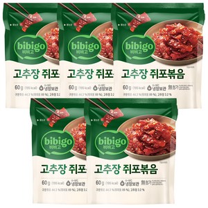 CJ제일제당 비비고 고추장쥐포볶음 60g, 5개