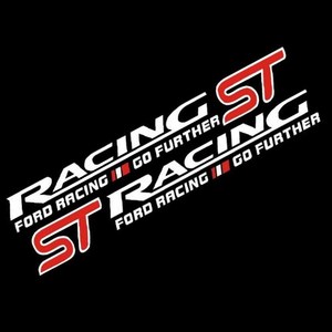 RACING ST 레이싱 스티커 차량용 양방향 튜닝 데칼 화이트 블랙 50cm, RACING ST 반사화이트, 1세트