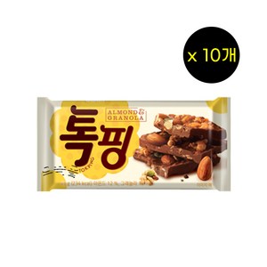 오리온 톡핑 초콜릿 아몬드 & 그래놀라, 43g, 10개