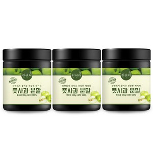 천연채 국산100% 풋사과 분말 가루 100g x 3통 (300g), 3개