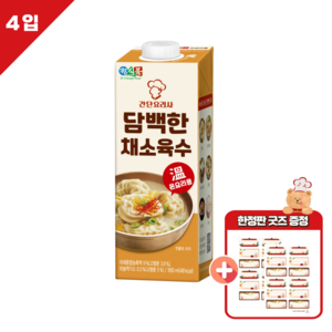 정식품 담백한 채소육수 950mlx4팩, 950ml, 4개