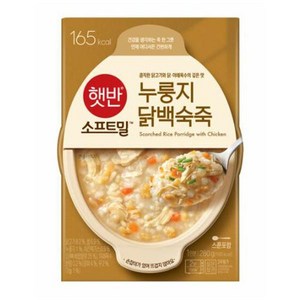 (햇반 소프트밀) 비비고 누룽지 닭백숙죽 280g x 24개