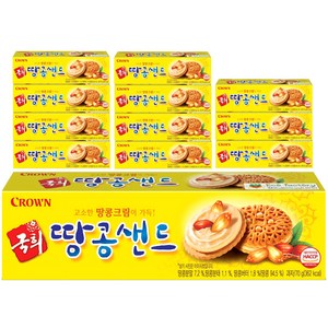 크라운 국희땅콩샌드, 70g, 12개