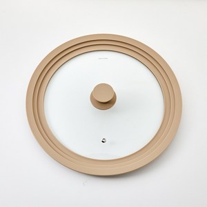 모던하우스 다용도 실리콘 유리뚜껑L 28cm-32cm 베이지 CK2024003, 단품, 1개
