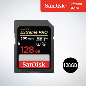 샌디스크코리아 공식인증정품 Exteme Po2 익스트림 프로2 SD메모리카드 UHS-2 V90 SDSDXDK 128GB, 1개