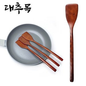 대추목 옻칠 미니 직사각 뒤집개 (원목 뒤지개 뒤집기 볶음 나무주걱, 4.5x26.5cm1개입, 1개