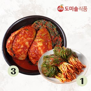 (m)도미솔 천수무 김치 3kg + 파김치 1kg, 1개