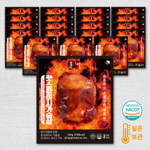 [홀리닭] 바로먹는 실온 닭가슴살 핫스파이시 120g, 20개
