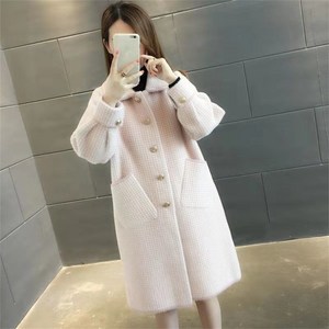 besteffie 캐시미어코트 여성용 데일리 카라넥 아우터 롱 코트 모직 자켓 캐주얼재킷 E968