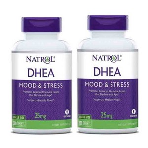 Natol DHEA 25mg 나트롤 DHEA 무드 스트레스 300타블렛, 2개, 300정