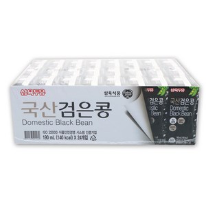 [삼육두유] 국산 검은콩 두유 190ml, 24개