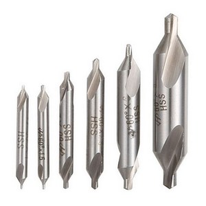 6 PCS HSS 결합 센터 드릴 비트 세트 카운터 싱크 60도 각도 5 / 3 / 2.5 / 2 / 1.5 / 1 mm, 1개