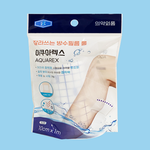 잘라쓰는 드레싱 방수밴드 대형 방수필름 롤 아쿠아렉스 10cm X 1m, 1개