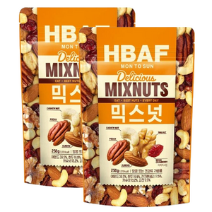 HBAF 바프 먼투썬 믹스넛, 2개