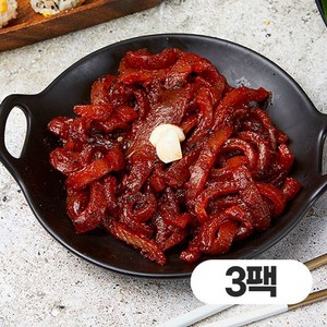 [자연맛남] 불맛이 살아있는 직화불돼지껍데기 350gx3팩 총1.05kg, 3개, 350g