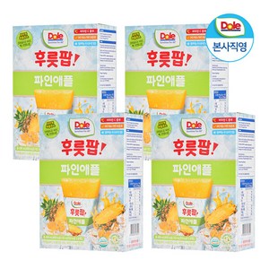 Dole 후룻팝 파인애플 4박스 32팩 얼려 먹는 주스, 496ml, 32개