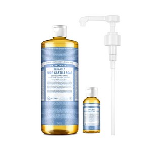 닥터브로너스 캐스틸 솝 950ml+60ml+펌프 세트 12종 택1, 1개