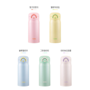 [써모스] 마이 디자인 보틀 원터치 텀블러 JNR-351K, 핑크+오렌지, 350ml, 1개