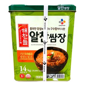 CJ제일제당 해찬들 알찬쌈장 14kg 업소용 대용량, 1개