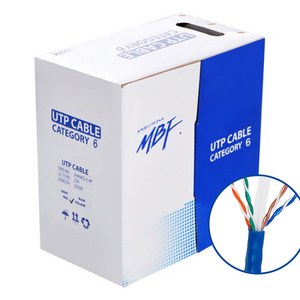 엠비에프 CAT 6 UTP 랜케이블 305m MBF-C6-305BL, 블루, 1개