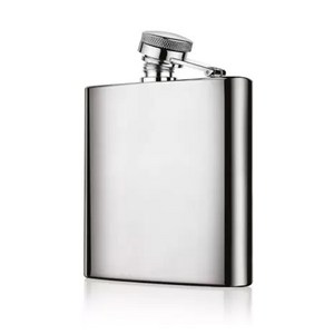 [레이저 각인] 스테인리스 힙 플라스크 포켓 위스키 술통, 6oz 180ml, 1개