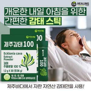 힐링 제주감태100 추출 건강 분말, 36g, 2개