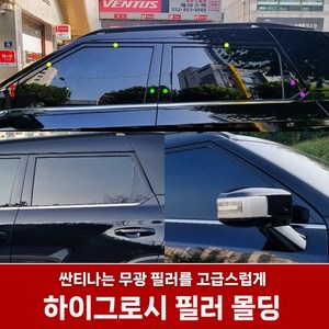 B필러 미러 플레이트 토레스 (18P) 하이그로시 몰딩